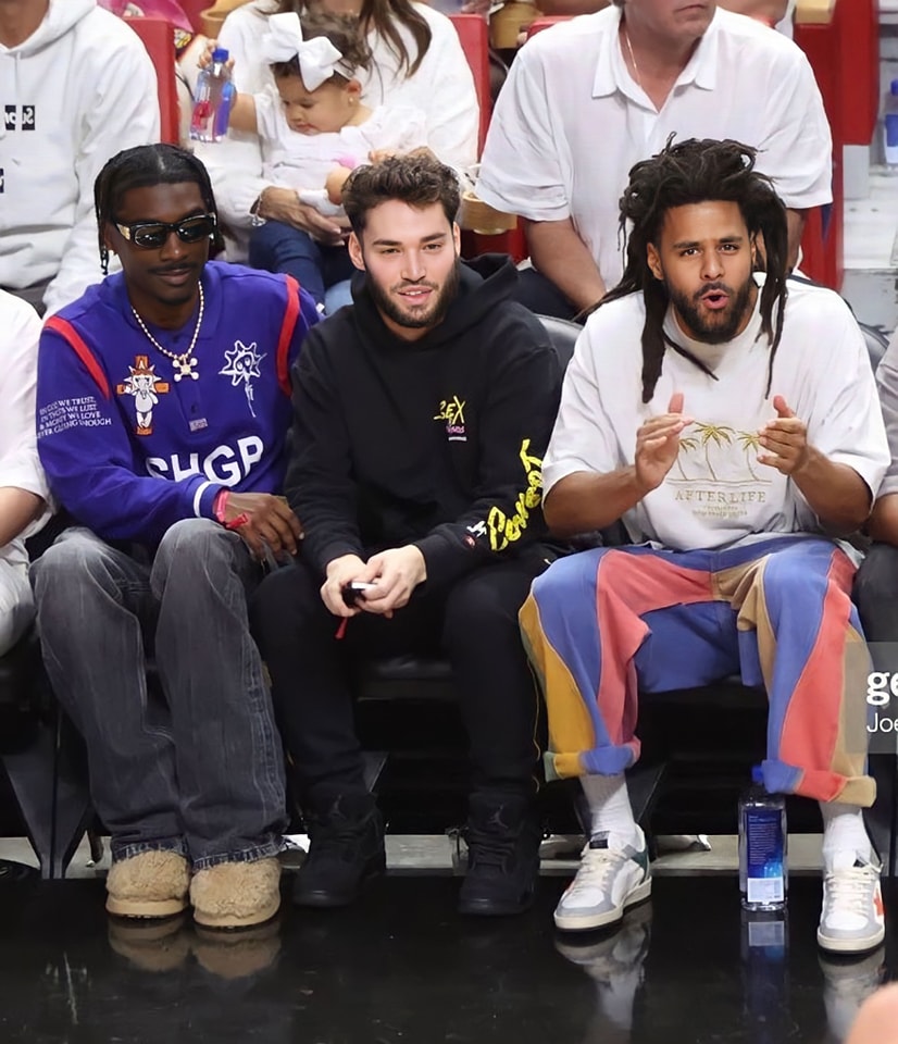 J. Cole was courtside with Adin Ross & Bruce Ray at the NBAFinals